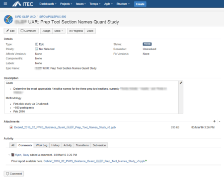 JIRA final with debrief doc