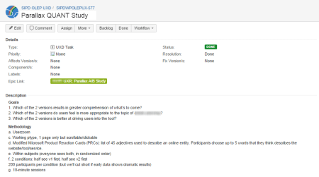 JIRA Goals Methodology